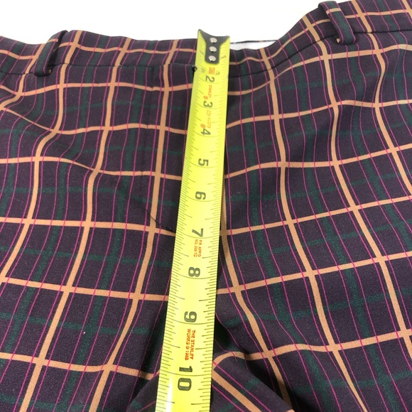 Theory Women  York Plaid Crop Cuff 100 wool pants , sz 10 NWOT - Picture 3 of 8